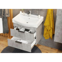 Подвесная тумба с раковиной Onika Девис 65 бетон чикаго 106546