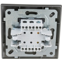 1-клавишный выключатель NE-AD 10А, 250В, Aras, Графит, 93-121-01