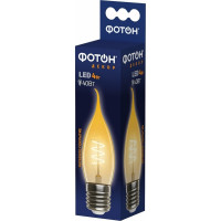 Светодиодная лампочка ФОТОН филаментная LED FL BXS35-S 4Вт E27 2200К, теплый свет, 23963