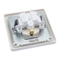 Розетка Systeme Electric 1-местная СП Glossa 16А IP44 с крышкой в сборе перламутр GSL000648