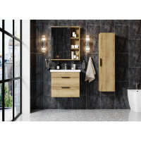 Подвесная тумба с раковиной Onika Легран 70 дуб галифакс 107048