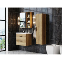 Подвесная тумба с раковиной Onika Легран 70 дуб галифакс 107048