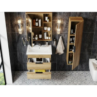 Подвесная тумба с раковиной Onika Легран 70 дуб галифакс 107048