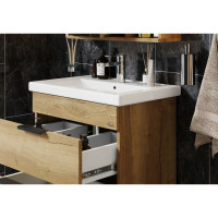 Подвесная тумба с раковиной Onika Легран 70 дуб галифакс 107048