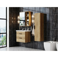 Подвесная тумба с раковиной Onika Легран 60 дуб галифакс 106117