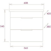 Подвесная тумба с раковиной Onika Легран 60 дуб галифакс 106117