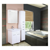 Тумба с раковиной Onika Балтика-Квадро 55 напольная, белая 105521