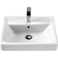 Тумба с раковиной Onika Балтика-Квадро Black 55 напольная, белая 105552