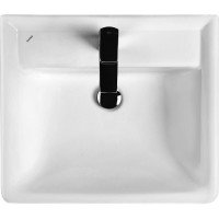 Тумба с раковиной Onika Балтика-Квадро Black 55 напольная, белая 105552