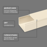 Кабель-канал TDM ELECTRIC 40х25 слоновая кость (40м) SQ0402-0508