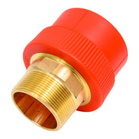 Резьбовая муфта Blue Ocean "Fire Secure" (нар) - 63x2" под ключ, противопожарный полипропилен Fire-S-B1 PPRF/HTEA(R)-63х2"