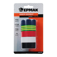 Набор изолент ЕРМАК d-48 мм х 0,13 x 18 мм х 4 м, 5 цветов, 5 шт. 469-070