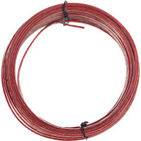 Акустический кабель Cablexpert прозрачный, 2x0.75мм2, медь, 15м, с красн.пол., бухта, CC-TC2x0,75-15M