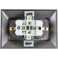 Розетка NE-AD 2-гнезда с заземлением, 16А, 250В, Aras, Графит, 93-121-85