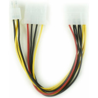 Кабель-разветвитель питания Cablexpert Molex 4pin(M)/Molex 4pin (F)+ATX 4pin, медь,15см, пакет, CC-PSU-4
