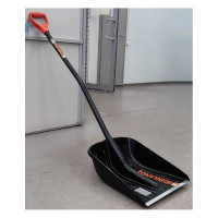 Снеговая лопата с металлическим прорезиненным черенком Центроинструмент Finland 2187-ч