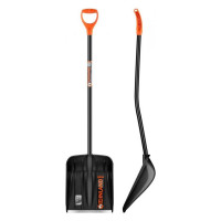 Снеговая лопата с металлическим прорезиненным черенком Центроинструмент Finland 2187-ч