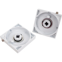 Квадратная завертка к ручкам PUERTO матовый супер белый INBK AL 03 MSW