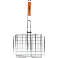 Универсальная хромированная объемная решетка-гриль POLYAGRO Camp 28х22 см 8102282