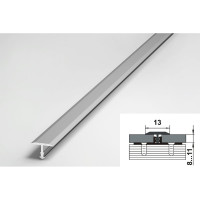 Порог прямой алюминиевый ЛУКА (13 мм, 2,7 м, анодированный, Серебро) УТ000039387