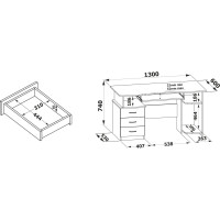 Компьютерный стол СОКОЛ венге КСТ-08.1 КСТ08.1В5