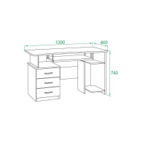 Компьютерный стол СОКОЛ венге КСТ-08.1 КСТ08.1В5