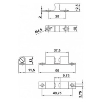 Роликовая защелка Amig латунь 14 LM