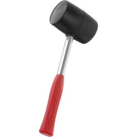 Резиновая киянка INTERTOOL 900г. 80 мм, черная резина, металлическая ручка HT-0233