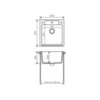 Кухонная мойка Polygran ARGO-460 (№36 Белый Хлопок) 473363