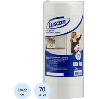 Салфетки хозяйственные в рулоне Luscan вискоза 22x23 см, 70 л. 522382