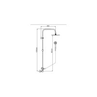 Душевая система с термостатическим смесителем RavSlezak THERMOSTATIC TRM81.5/3CMATC