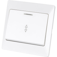 Выключатель одноклавишный на 2 направления с подсветкой TDM ELECTRIC 10А белый "Ильмень" SQ1823-0006