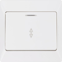 Выключатель одноклавишный на 2 направления с подсветкой TDM ELECTRIC 10А белый "Ильмень" SQ1823-0006