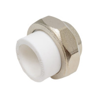 Разъемная муфта PPRC MeerPlast Дн25х20 Ру25 белая внутренняя резьба D200-00496
