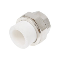 Разъемная муфта PPRC MeerPlast Дн20х20 Ру25 белая внутренняя резьба D200-00492