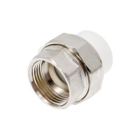 Разъемная муфта PPRC MeerPlast Дн20х20 Ру25 белая внутренняя резьба D200-00492