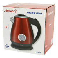 Электрический металлический чайник Atlanta ATH-2440 red