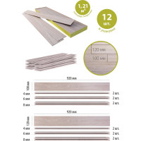 Панели 3D МДФ Ясень Сонома Стильный Дом v530255