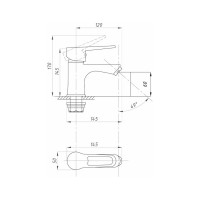 Смеситель для раковины Профсан ПСМ тип ГОСТ См-УмОЦБА PSM-759-044