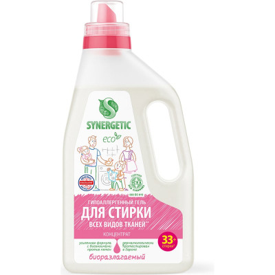 Универсальный гель для стирки белья SYNERGETIC 1 л 4613720439058 109506