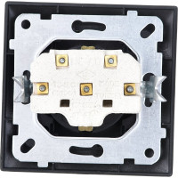 Розетка NE-AD с заземлением, керамика, 16А, 250В, Aras, Черный, 93-124-08-P