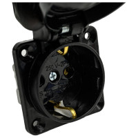 Щитовая внешняя розетка NE-AD 1х16 A с крышкой IP 44 2001-S