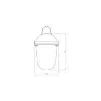 Светильник без решетки ЭРА Желудь сталь/стекло IP54 E27 max 200Вт 185х260 белый Б0052018