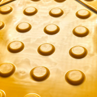 Тактильная плитка PALITRA TECHNOLOGY конусы шахматные 50245-3-PVC-300x300x4-Y-VI