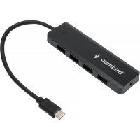 Концентратор USB 3.0 Gembird 4 порта, Type-C, с дополнительным питанием UHB-C364