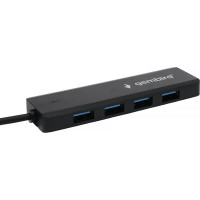 Концентратор USB 3.0 Gembird 4 порта, Type-C, с дополнительным питанием UHB-C364