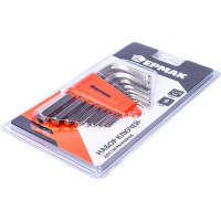 Набор ключей - шестигранников ЕРМАК 1,5-10мм, 9шт. (011) 657-011