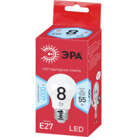 Светодиодная лампочка ЭРА RED LINE LED A55-8W-840-E27 R E27 8Вт нейтральный белый свет Б0052382