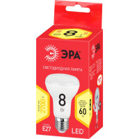 Светодиодная лампочка ЭРА RED LINE LED R63-8W-827-E27 R 8 Вт рефлектор теплый белый Б0050701