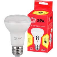 Светодиодная лампочка ЭРА RED LINE LED R63-8W-827-E27 R 8 Вт рефлектор теплый белый Б0050701